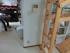 違う壁紙で壁全体を貼り替えた様子