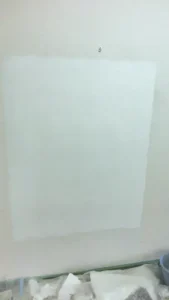 壁穴を補修して、塗装した様子