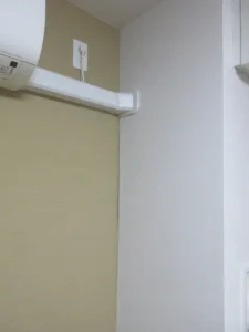 壁の入隅にカビが生えている状態