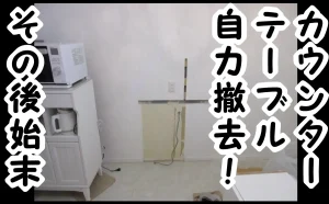 「板橋区|カウンターテーブルを自力(DIY)で撤去!その後始末」のアイキャッチ