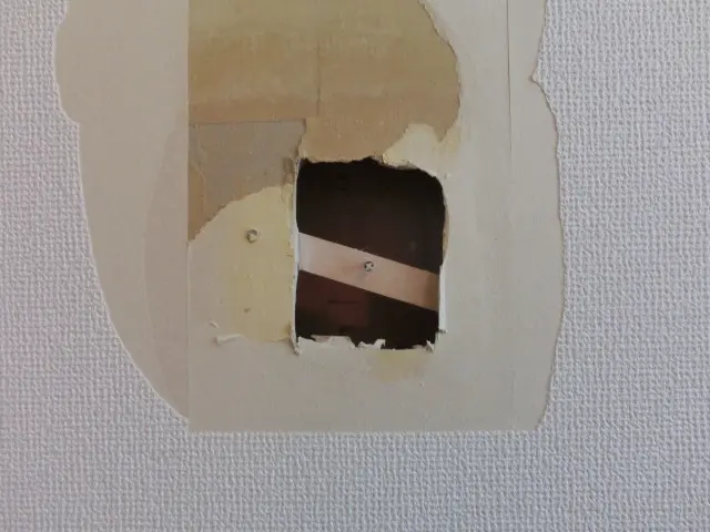 補修した箇所を除去したら、少々仕事がいい加減な感じがわかる様子